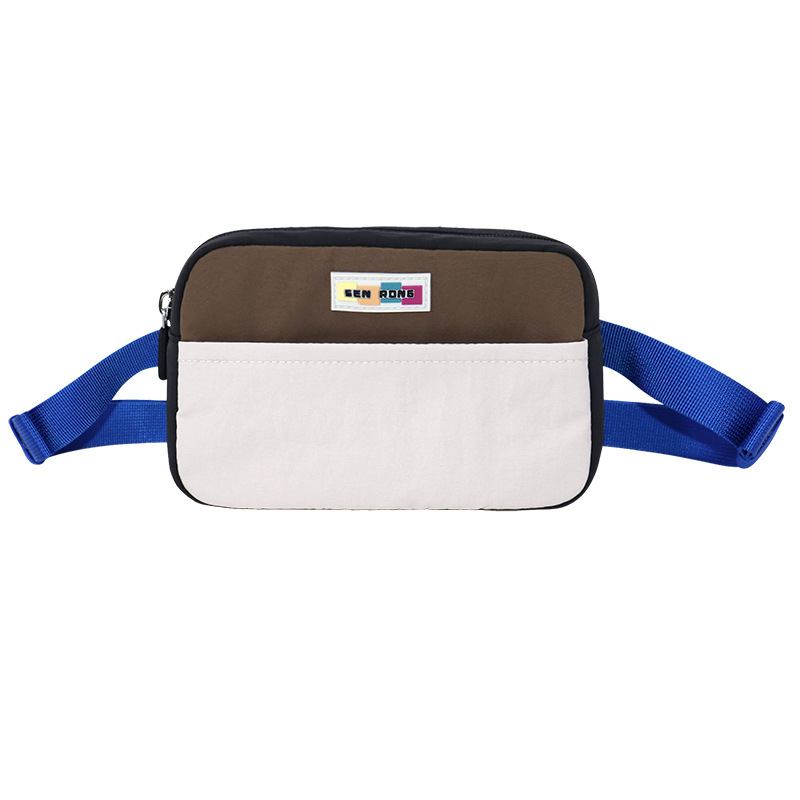 Unisex dječja nylon torba preko ramena s dizajnom blok boja, OEM prilagodba