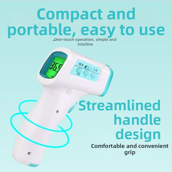 Čelový infračervený teplomer, bezkontaktný, ručný digitálny teplomer (3–5 cm)