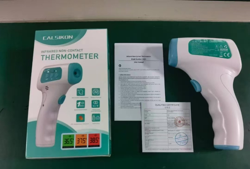 Μετωπικό υπέρυθρο θερμόμετρο, χωρίς επαφή, φορητό ψηφιακό θερμόμετρο (3-5 cm)
