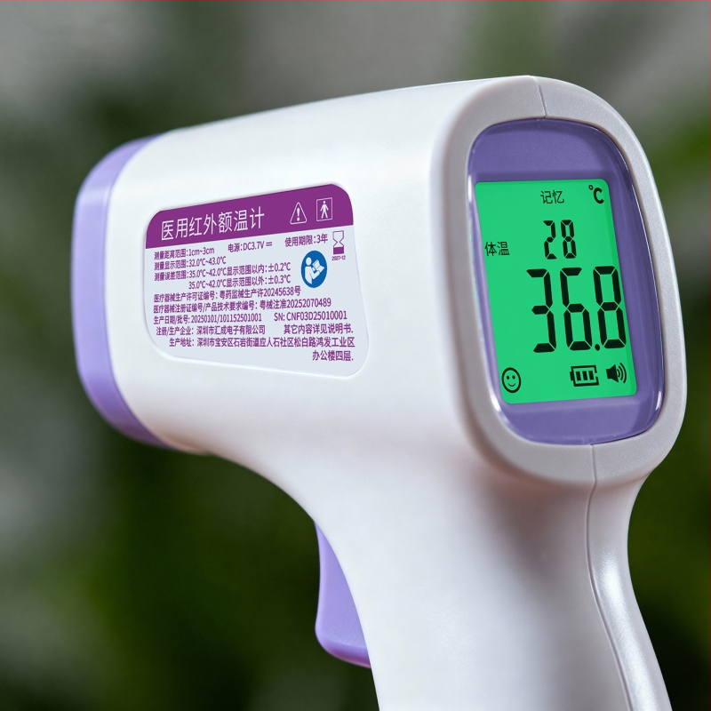 Infračervený teplomer na čelo, bez kontaktu, s digitálnym displejom, 0,2°C rozlíšenie, model F03C/F03D, prenosný