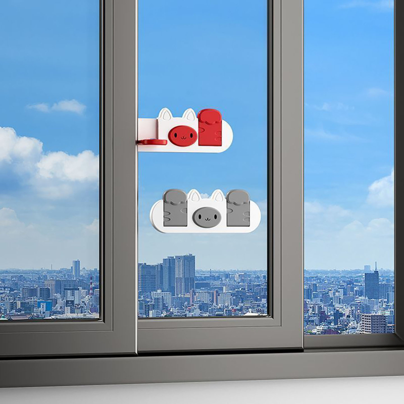 Vrata sigurnosna brava i zaustavljač – za prozore i garderobu, klizna vrata, dječja sigurnost, model 25R