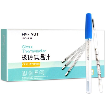 Медицински стъклен ртутен термометър за подмишница и устна, марка Hainuo, многократно използваем, пакет от 10 бр.