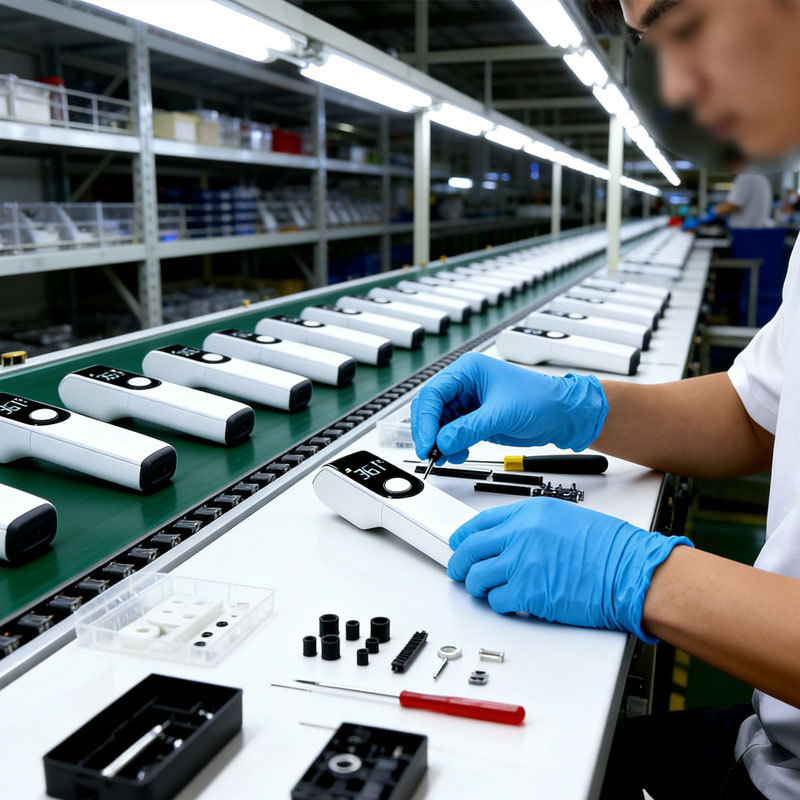 Termometru infraroșu fără contact pentru frunte, cu ecran LCD, citire rapidă și precisă, alarmă de febră, cu utilizare dublă pentru temperatura corpului și a obiectelor, termometru medical portabil