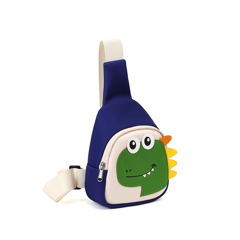 Torba preko ramena crossbody s motivom dinosaura, materijal diving cloth, džep sa zatvaračem, unisex