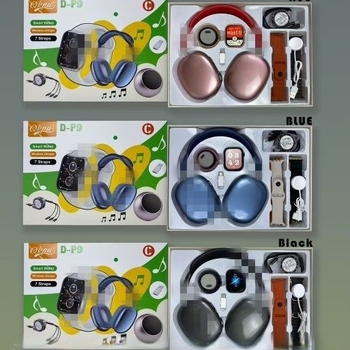 Ceas inteligent D-P9 cu apel Bluetooth și cască P9 — monitorizarea ritmului cardiac, tensiunii arteriale și oxigenării sângelui; monitorizarea somnului; autonomie baterie 7–14 zile