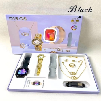 D15 GS Ceas inteligent pentru bărbați și femei, multifuncțional, apeluri prin Bluetooth, monitorizare ritm cardiac, tensiune arterială, saturație de oxigen, monitorizare a somnului