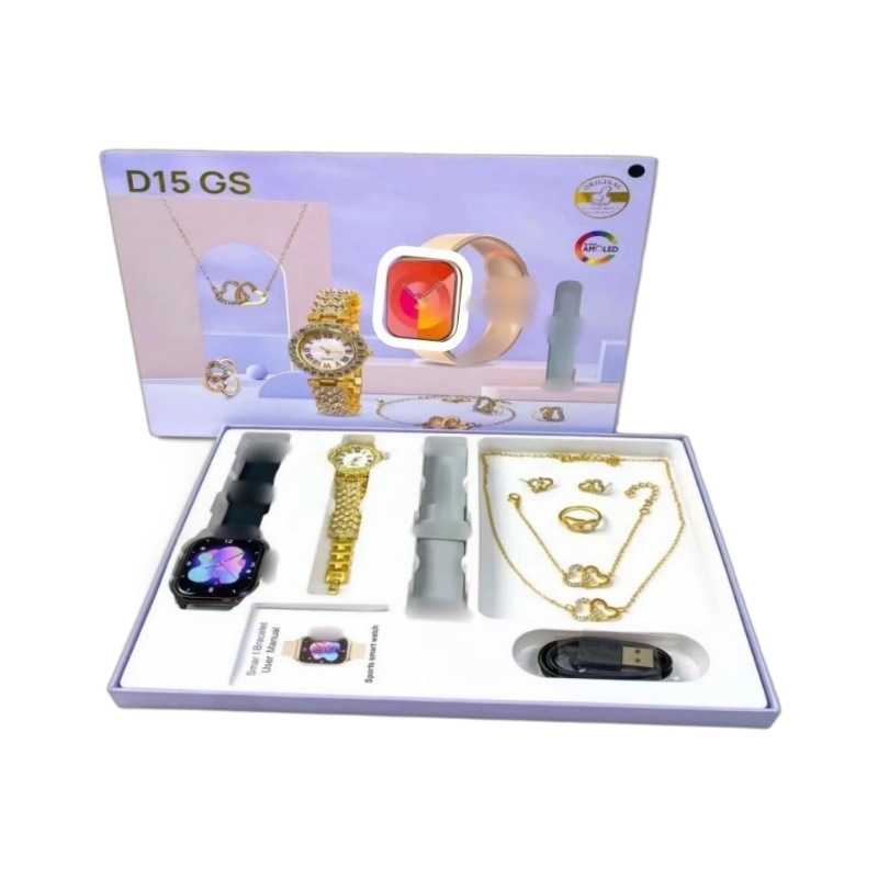 D15 GS Ceas inteligent pentru bărbați și femei, multifuncțional, apeluri prin Bluetooth, monitorizare ritm cardiac, tensiune arterială, saturație de oxigen, monitorizare a somnului