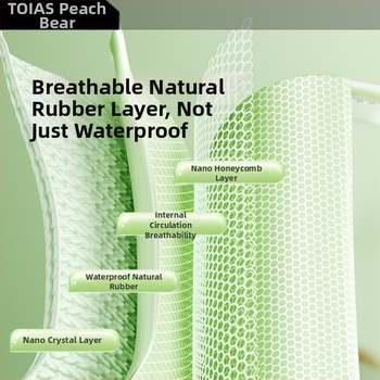 Детски водоустойчив протектор за обувки за момичета, антихлъзгащ дизайн, PVC материал, карикатурен стил