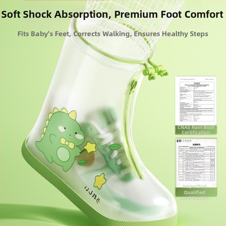 Detský nepremokavý návlek na topánky, protišmykový, kreslený štýl, PVC materiál