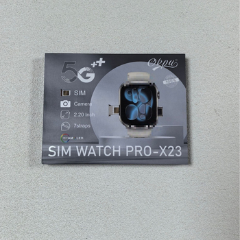 X23 pametni sat s baterijom 400 mAh, aluminijsko kućište, silikon remen, vodootporan, kamera, NFC i Bluetooth pozivi, kompatibilan s iOS