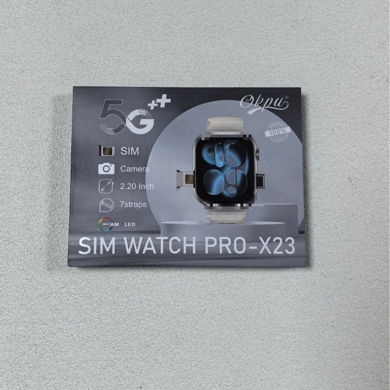 X23 pametni sat s baterijom 400 mAh, aluminijsko kućište, silikon remen, vodootporan, kamera, NFC i Bluetooth pozivi, kompatibilan s iOS