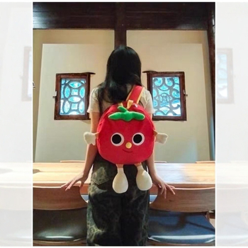 Раница от канвас, свеж и сладък стил, джоб за телефон, цип, триизмерен дизайн, подплата полиестер