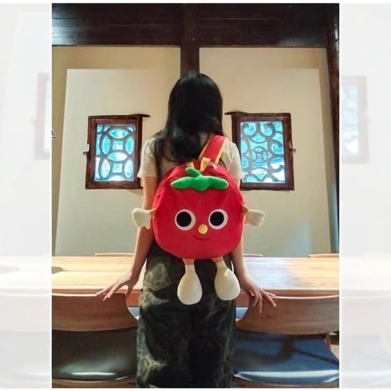 Раница от канвас, свеж и сладък стил, джоб за телефон, цип, триизмерен дизайн, подплата полиестер