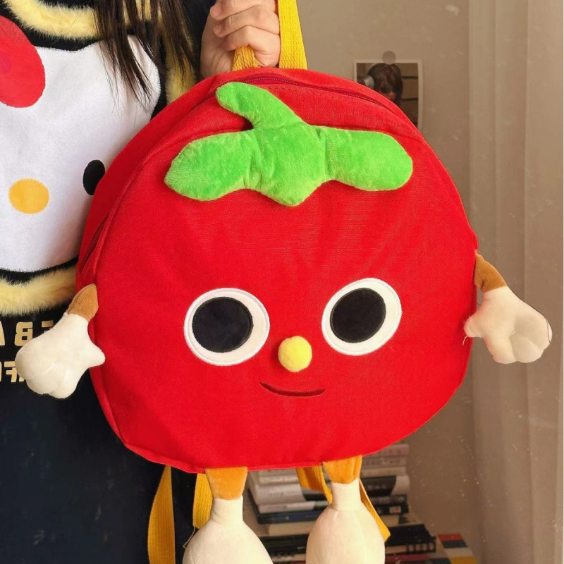 Раница от канвас, свеж и сладък стил, джоб за телефон, цип, триизмерен дизайн, подплата полиестер