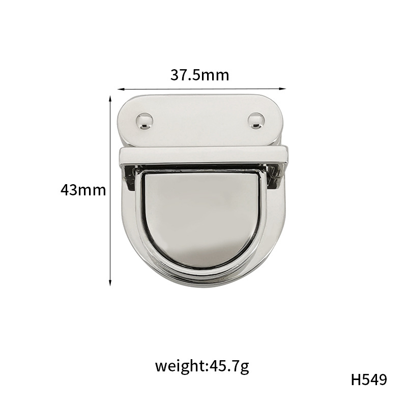 Κλείδωμα τσάντας με κλιπ, Lebi hardware, κράμα ψευδαργύρου, ηλεκτροπλατινοποίηση, τύπος Duck Tongue