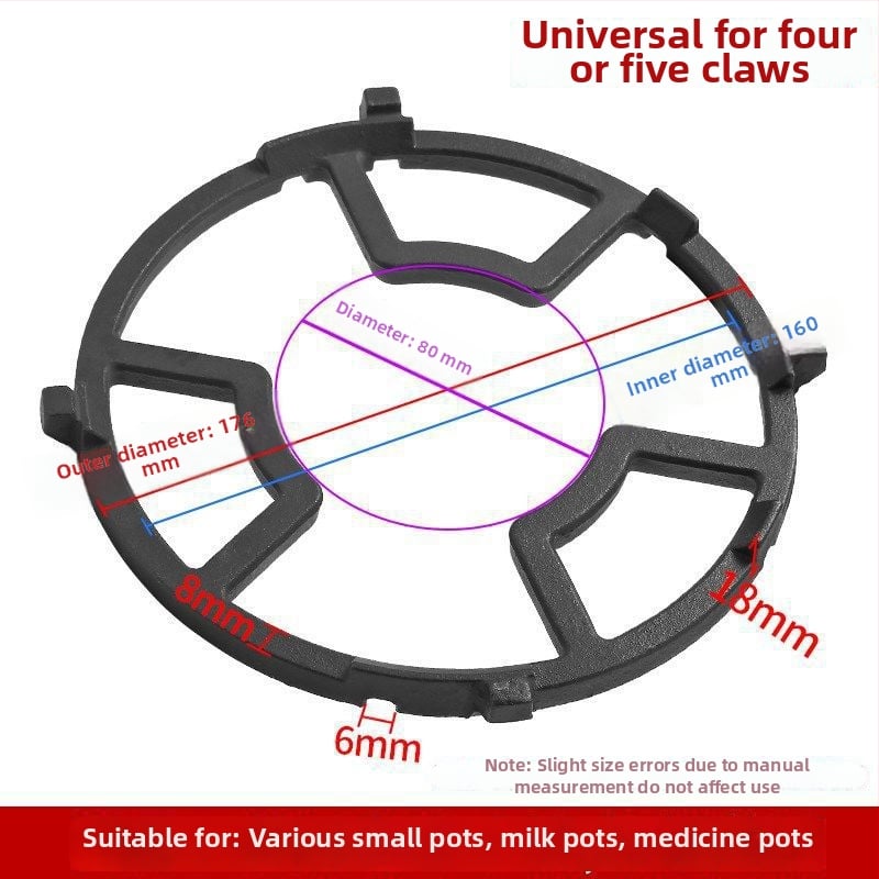 Gaasipliidi pannide hoidik, mudel RQZ-100, lihtne paigaldus, neto kaal 360/650