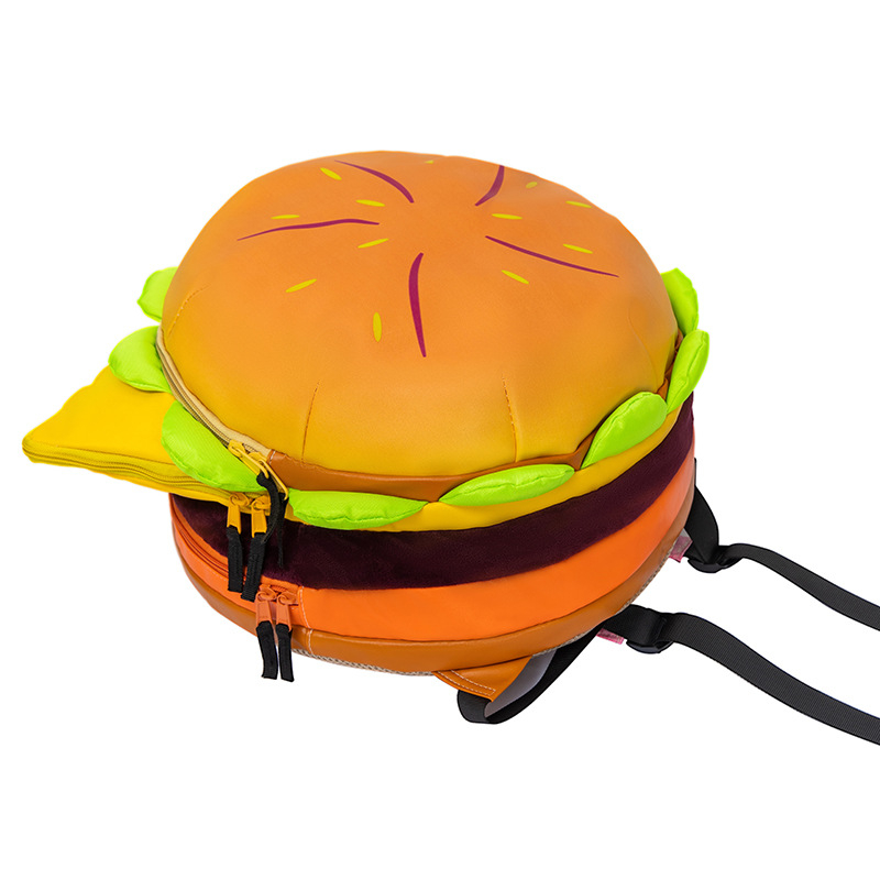 Ruksak u korejskom stilu, veliki kapacitet 36-55L, višeslojni dizajn, materijal Oxford tkanina + PU, uzorak hamburger