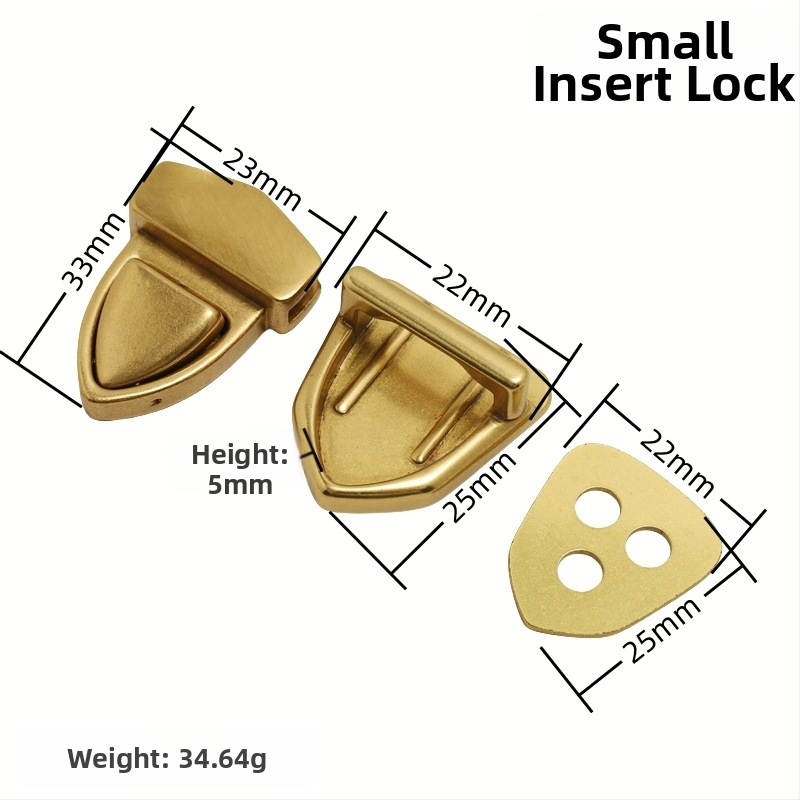 Mosadzné zámky na tašky, vložná zámka, model New lock, séria Lock