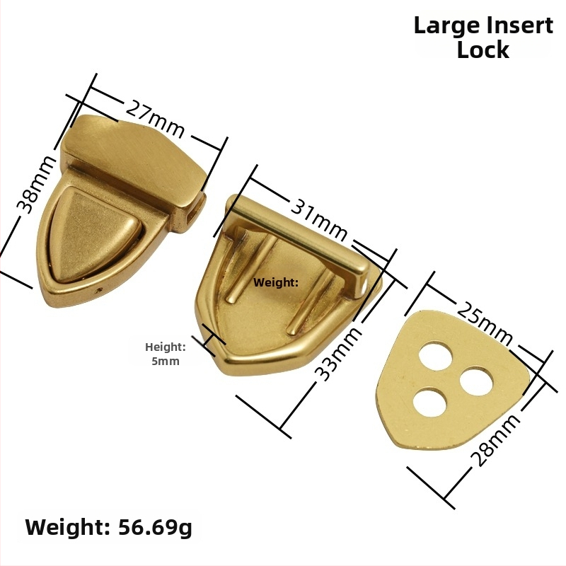 Mosadzné zámky na tašky, vložná zámka, model New lock, séria Lock