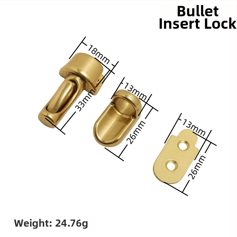 Mosadzné zámky na tašky, vložná zámka, model New lock, séria Lock