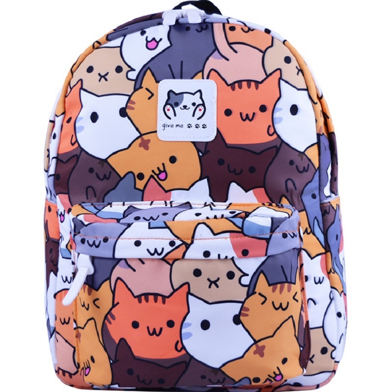 Nylon školska torba s anime motivom, kapacitet 20–35L, anti-šok i smanjenje opterećenja, remen s zračnim jastukom