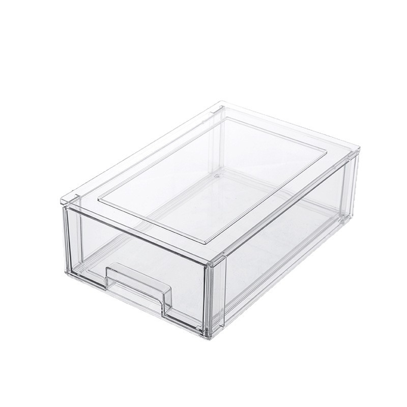 Οργανωτής γραφείου από διαφαντικό PET πλαστικό με διαιρέτες, stackable, για αποθήκευση σε κοιτώνα