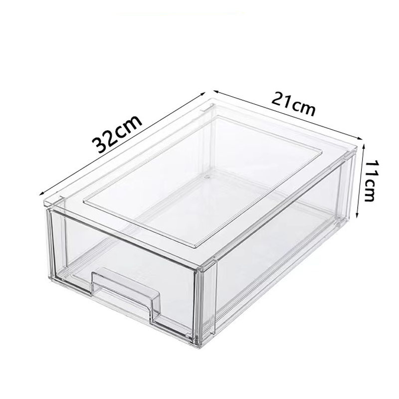 Οργανωτής γραφείου από διαφαντικό PET πλαστικό με διαιρέτες, stackable, για αποθήκευση σε κοιτώνα