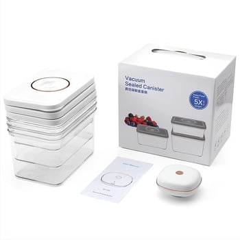 Правоъгълна кутия за съхранение на храна, комплект от 4 части, обем 800–1000 ml, материал AS, запазва свежест