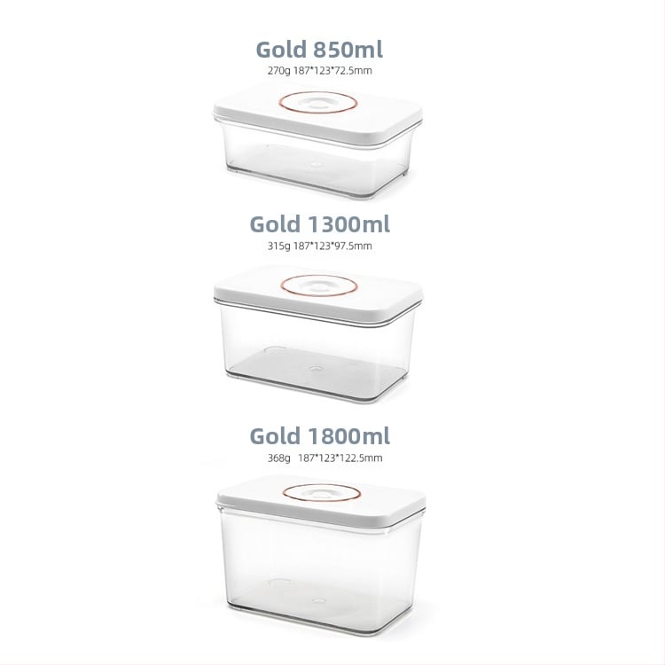 Правоъгълна кутия за съхранение на храна, комплект от 4 части, обем 800–1000 ml, материал AS, запазва свежест