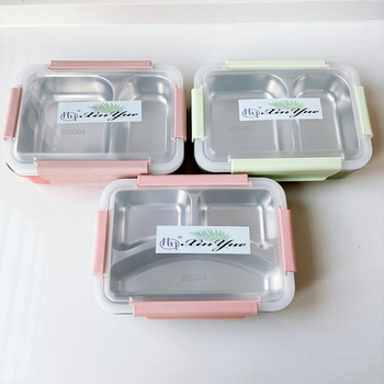 304 неръждаема стомана, изолиран ланч бокс, правоъгълна форма, капацитет 800-1000 ml, 2 или 3 отделения, за ученици