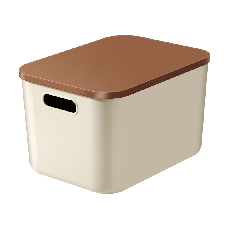 Cutie de depozitare pentru birou, plastic PP5, 15L capacitate, stil japonez, organizator monocrom