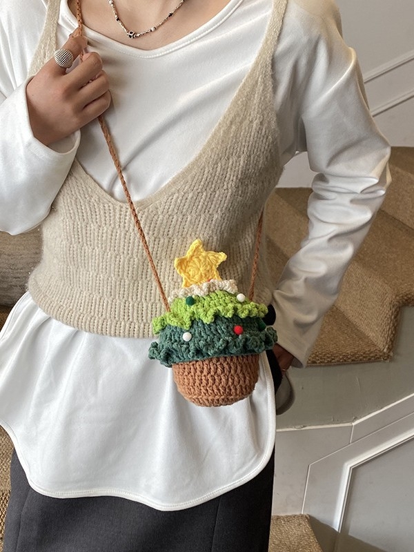 Crossbody torba za djecu, tkanina, dječji crtani stil, uspravni kvadratni oblik, zatvaranje šnuralom