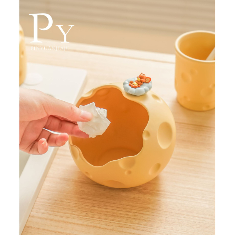 Κεραμικό επιτραπέζιο κουτί αποθήκευσης κλειδιών – ανθεκτικό στη σκόνη, χωρητικότητα 1L, μοτίβο κινούμένων σχεδίων, για σαλόνι, υπνοδωμάτιο και μελέτη