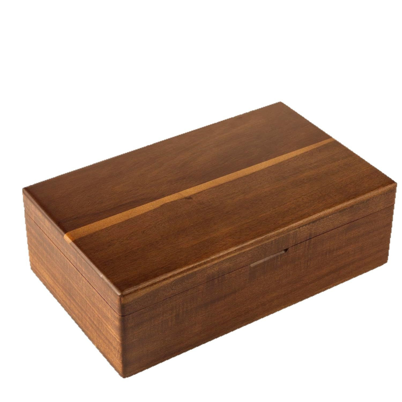 Ξύλινο κουτί αποθήκευσης για τσάι, με σχέδιο σπίτι, οργανωτής με διαμερίσματα και αναδιπλούμενο καπάκι, χωρητικότητα 2 L, μοντέρνο μινιμαλιστικό στυλ