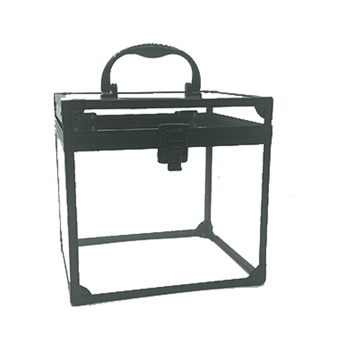 Kozmetička kutija od aluminijske legure, prozirna, 3-dijelni set, vodootporna kutija za pohranu