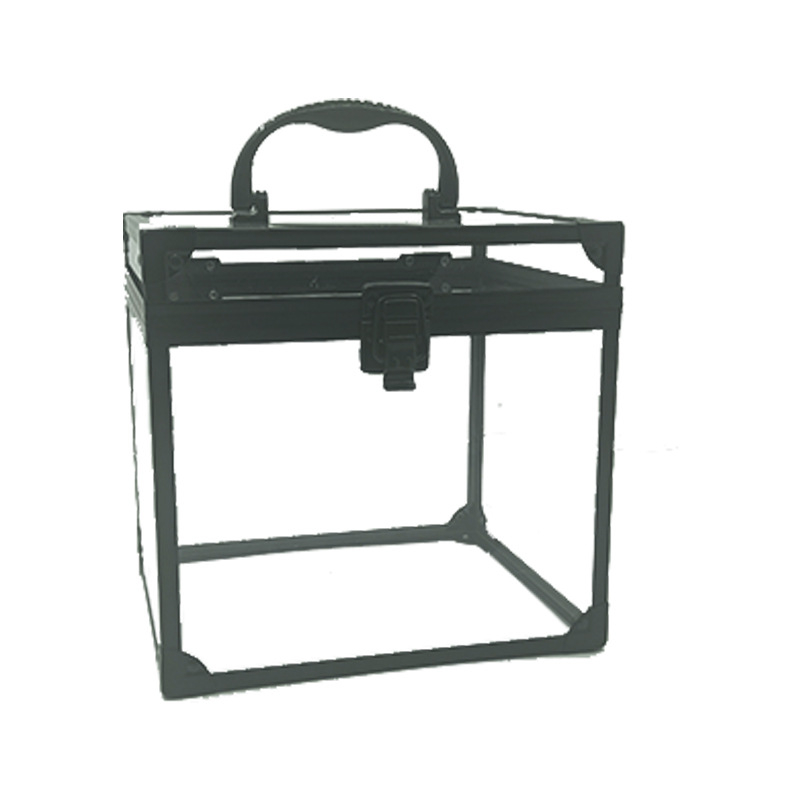 Kozmetička kutija od aluminijske legure, prozirna, 3-dijelni set, vodootporna kutija za pohranu