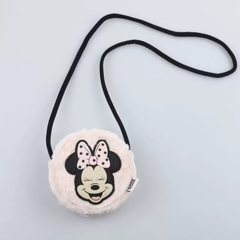Plišana novčanik sa zatvaračem – mini okrugla crossbody torbica, anime motiv, jesen 2025