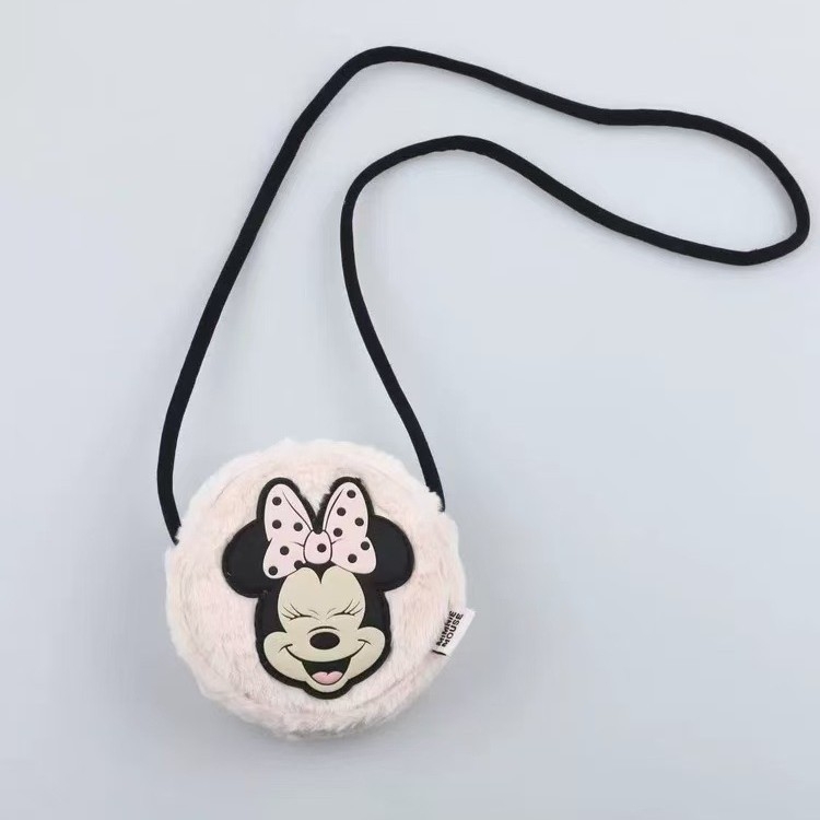 Plišana novčanik sa zatvaračem – mini okrugla crossbody torbica, anime motiv, jesen 2025