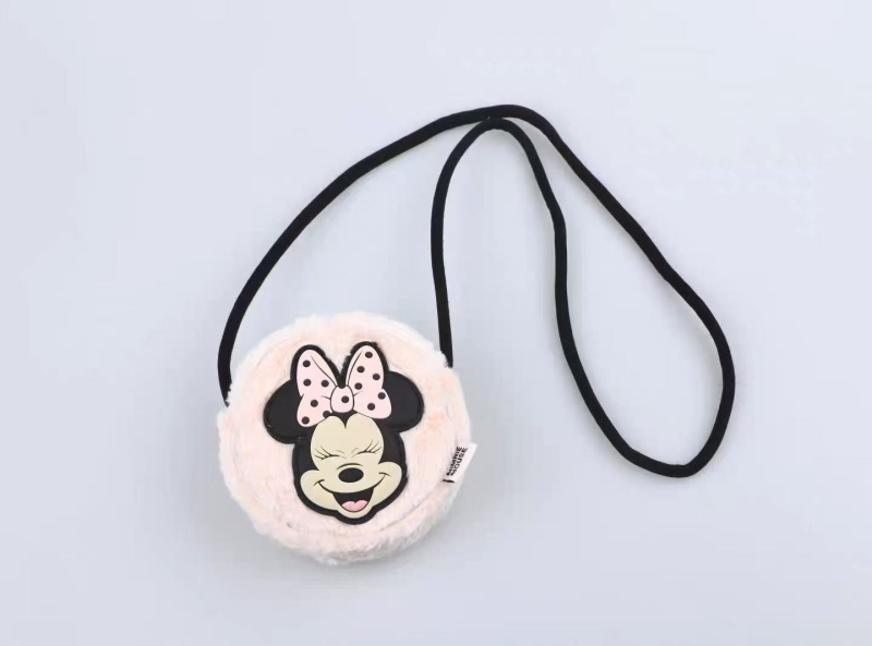 Plišana novčanik sa zatvaračem – mini okrugla crossbody torbica, anime motiv, jesen 2025