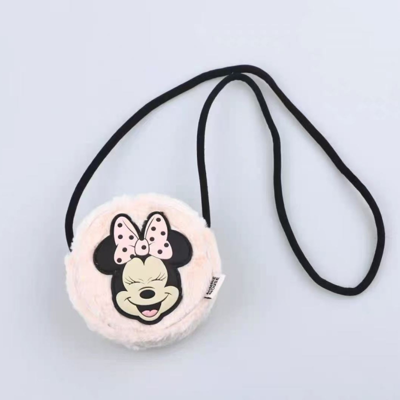 Plišana novčanik sa zatvaračem – mini okrugla crossbody torbica, anime motiv, jesen 2025