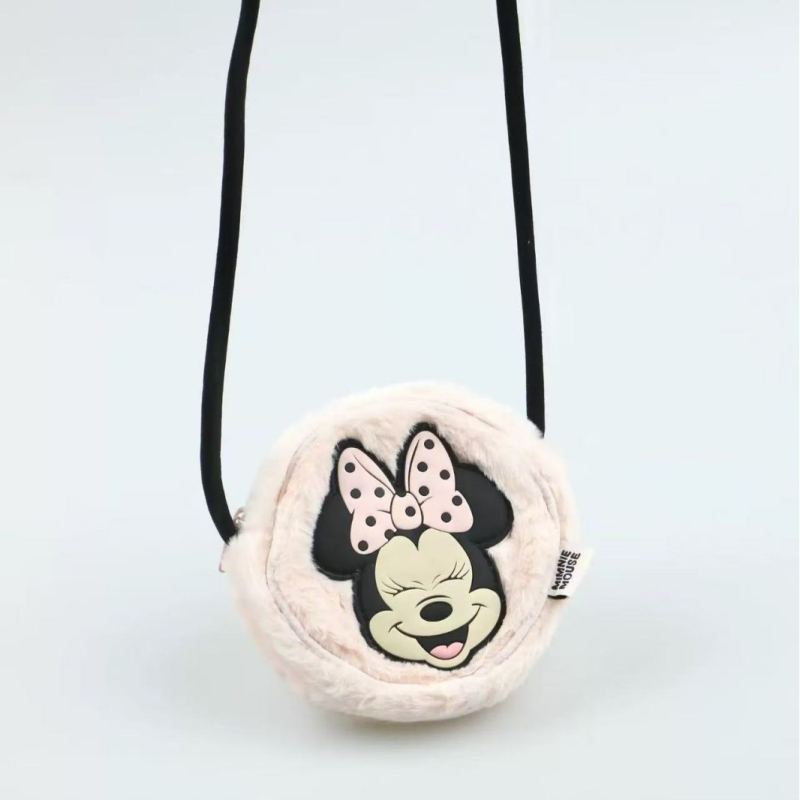 Plišana novčanik sa zatvaračem – mini okrugla crossbody torbica, anime motiv, jesen 2025