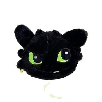 Plišana torbica za rame Toothless, crtani film How to Train Your Dragon, unisex, baršun materijal, anime uzorak, pamuk podstava