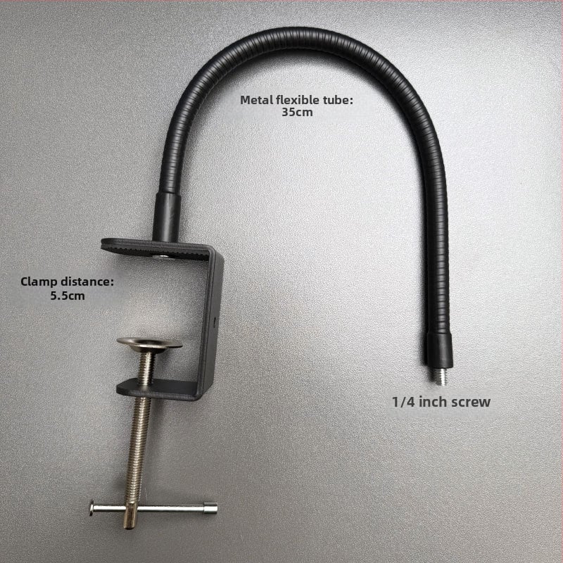 Βάση επιτραπέζιας κάμερας με κλιπ σε σχήμα C, κράμα μετάλλου, βίδα 1/4 ίντσας, παν-tilt