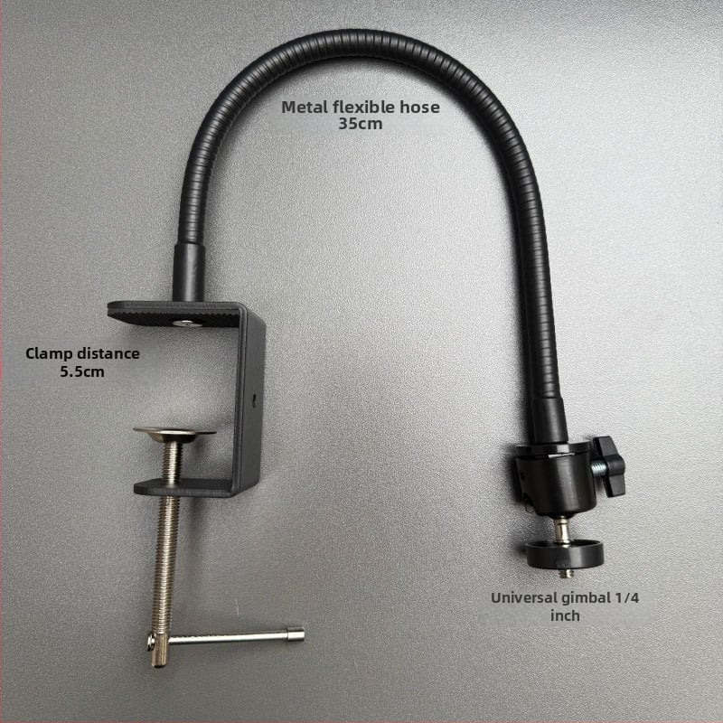 Βάση επιτραπέζιας κάμερας με κλιπ σε σχήμα C, κράμα μετάλλου, βίδα 1/4 ίντσας, παν-tilt