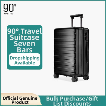 Valiză de voiaj, model Seven-Stripes, material PC, impermeabilă și anti-furt, încuietoare TSA cu combinație