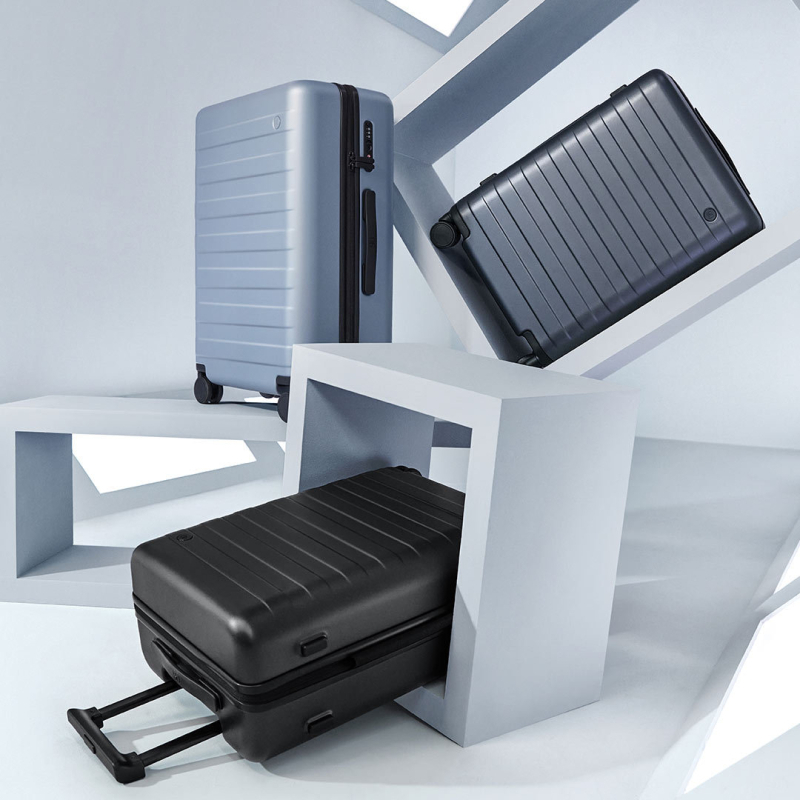 Valiză de voiaj, model Seven-Stripes, material PC, impermeabilă și anti-furt, încuietoare TSA cu combinație