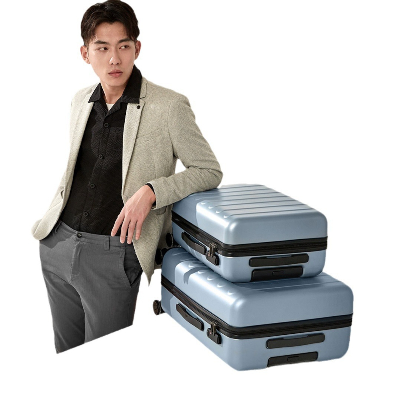 Valiză de voiaj, model Seven-Stripes, material PC, impermeabilă și anti-furt, încuietoare TSA cu combinație