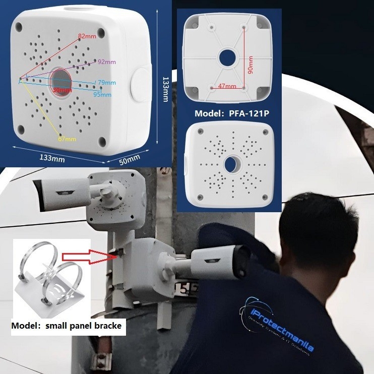 Négyzet alakú műanyag csatlakozódoboz, vízálló és porálló, mennyezeti szerelvénnyel a kábelek rendezéséhez (WD005)