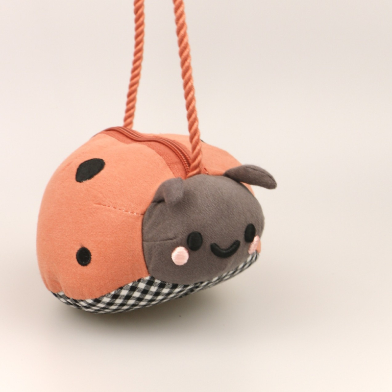 Dječja crossbody torba u obliku bubamare, unisex, za malu djecu, pamuk vanjski materijal, podstava poliester-pamuk, proljeće 2024 (Unisex, mala djeca, pamuk vanjski, podstava poliester-pamuk, proljeće 2024)