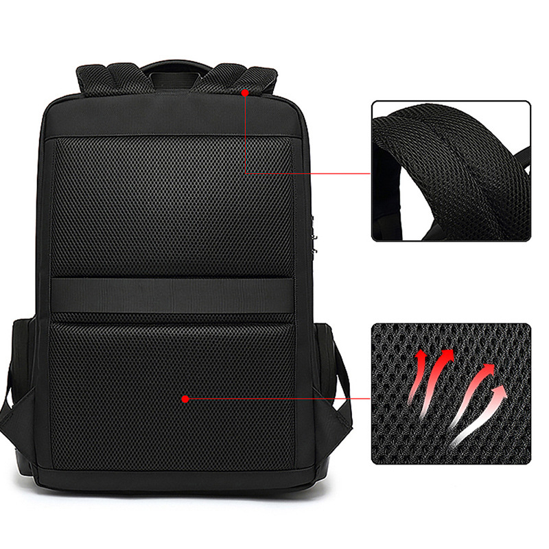 Poslovni ruksak za laptop 36-55L, Oxford tkanina, vodootporan, protivkrađijski, otporan na habanje, za 17-inčni prijenosnik